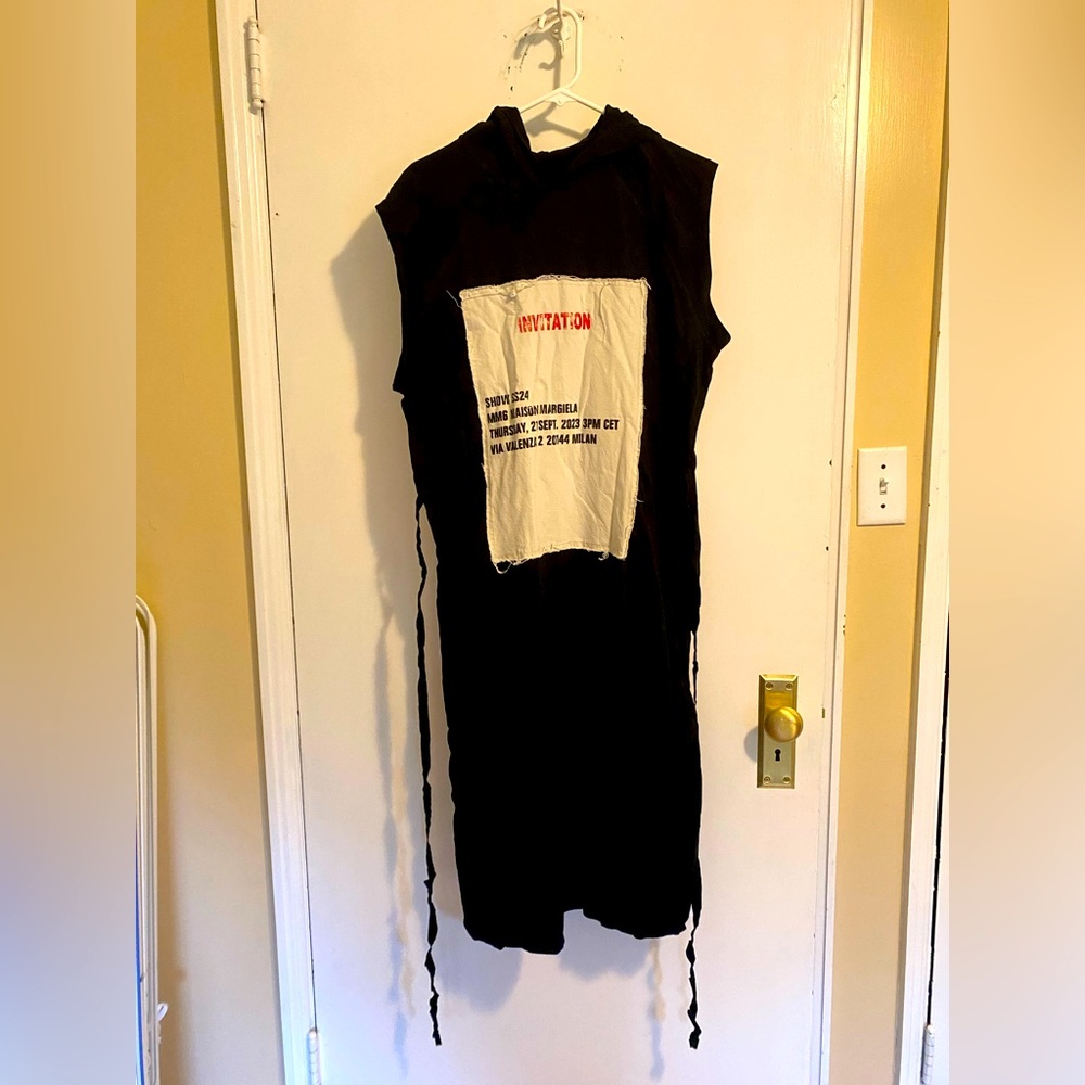 MM6 by Maison Margiela invitation Patch Cotton Hoodie Vest Dress